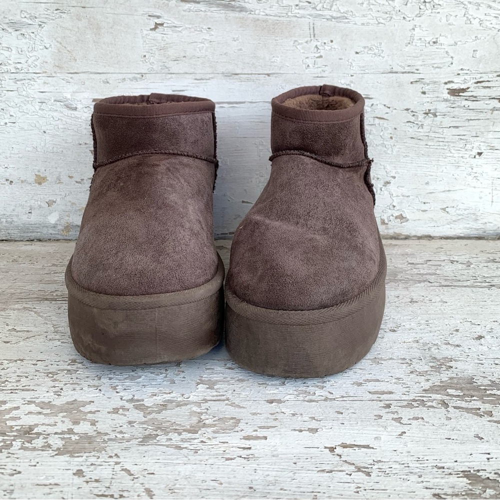 Mudd Dark Chocolate Brown Platform Mini Shortie B… - image 2